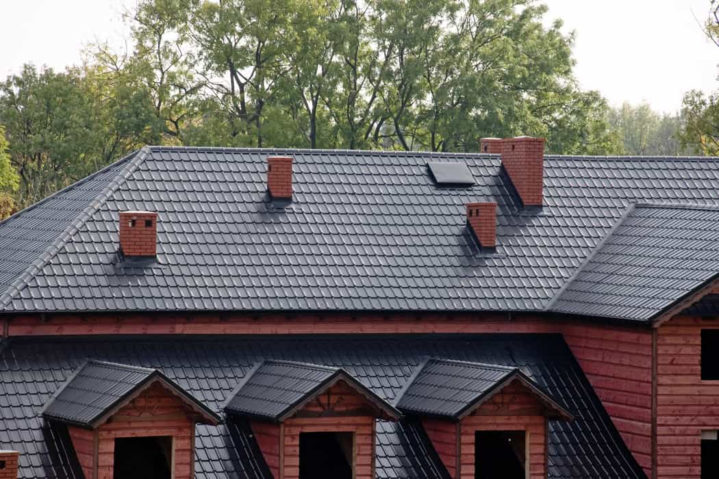 Metal roofing on beautiful new home